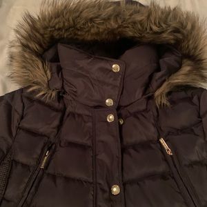 Michael Kors Faux-Fur Hooded Maxi Down Puffer Coat